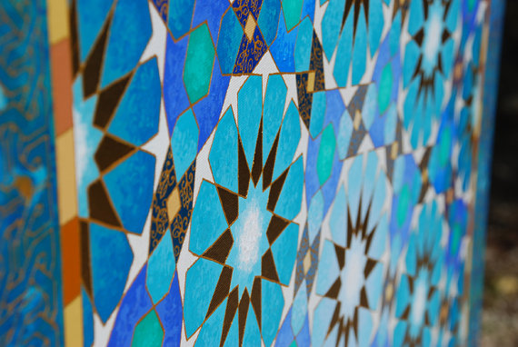Shades of Blue, painting, mandala, art, sunshine, sunshine art
