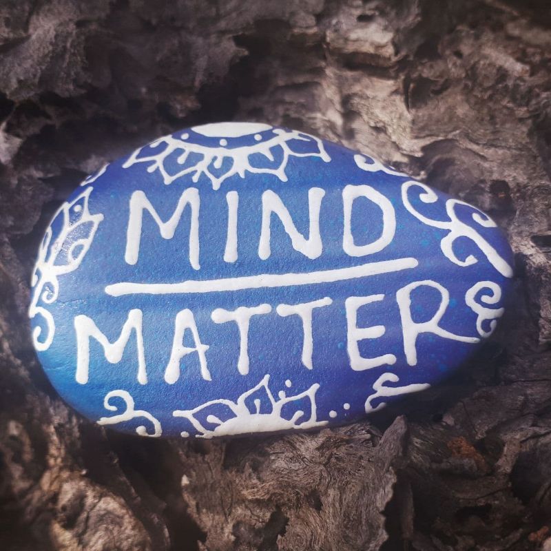 Hand Painted Inspirational Stones - Mind Over Matter
