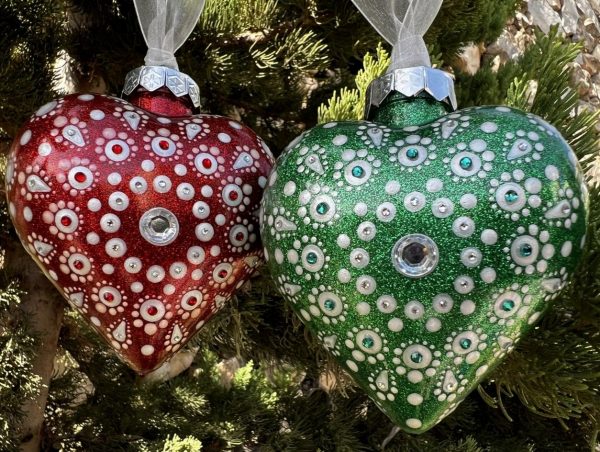 Handmade Glitter Dot Mandala Christmas Ornament - Image 6