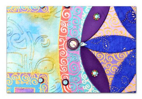 Flower of Life Silk close up